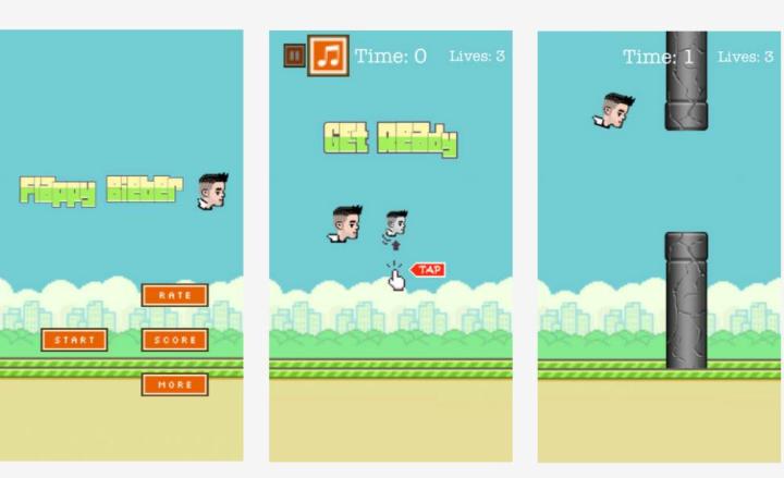 flappy bird phenomenon clones make up a third of new ios games tappy bieber game