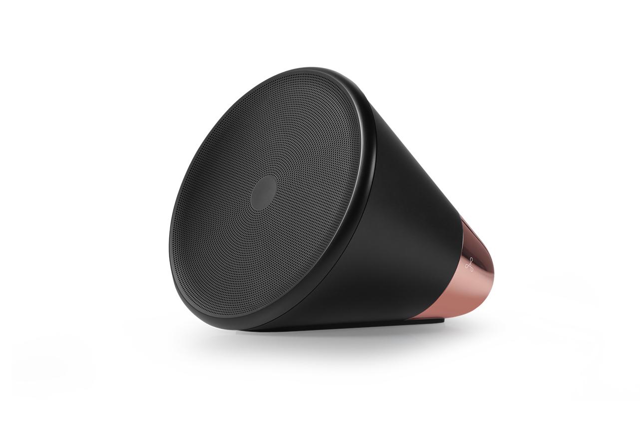 Aether smart speaker Cone black front left