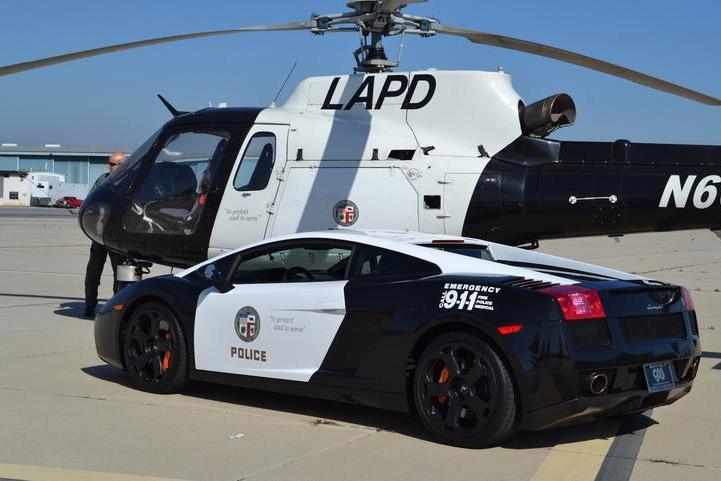 LAPD Lamborghini Gallardo left