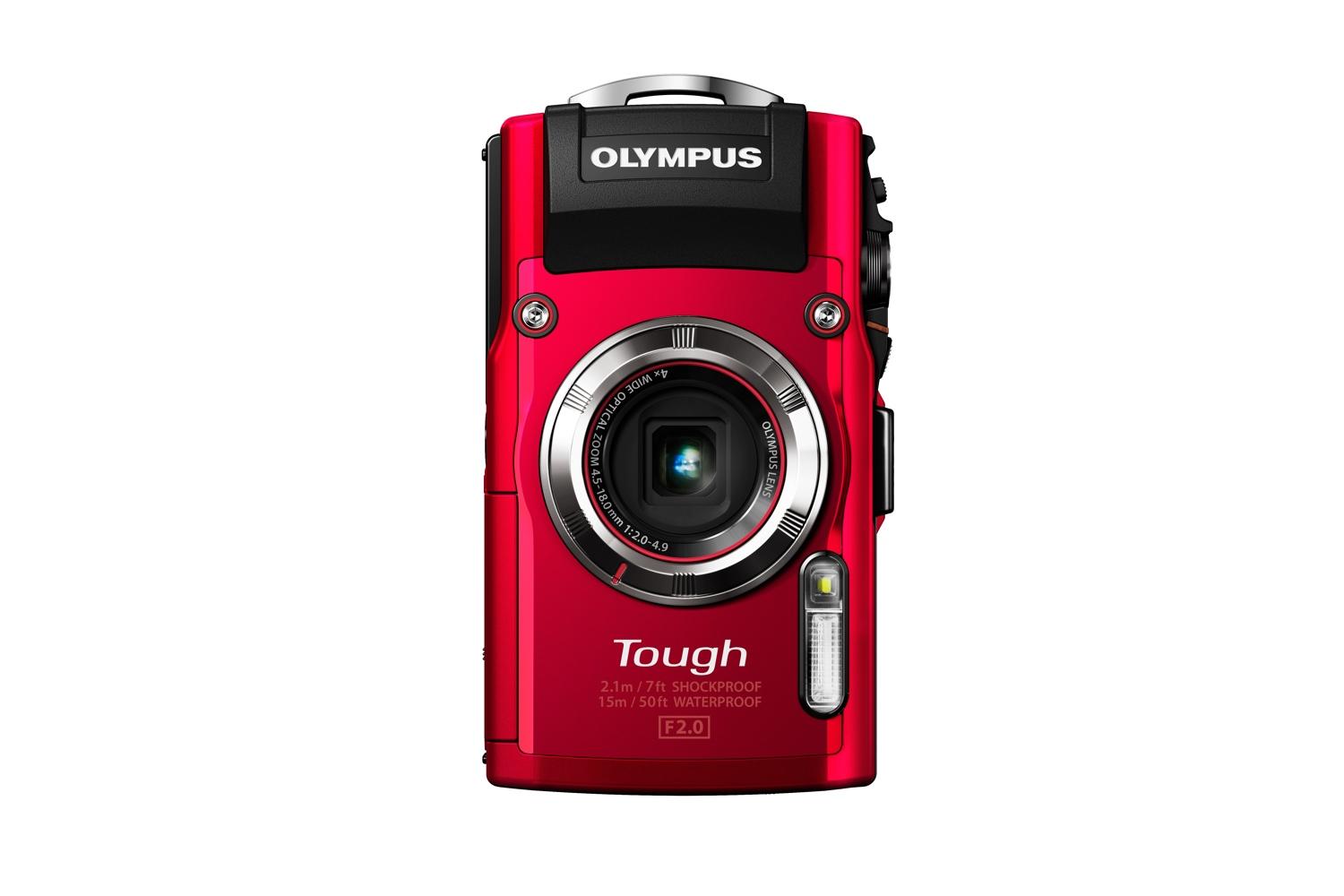 olympus announces stylus tough tg3 tg 3 red front stand
