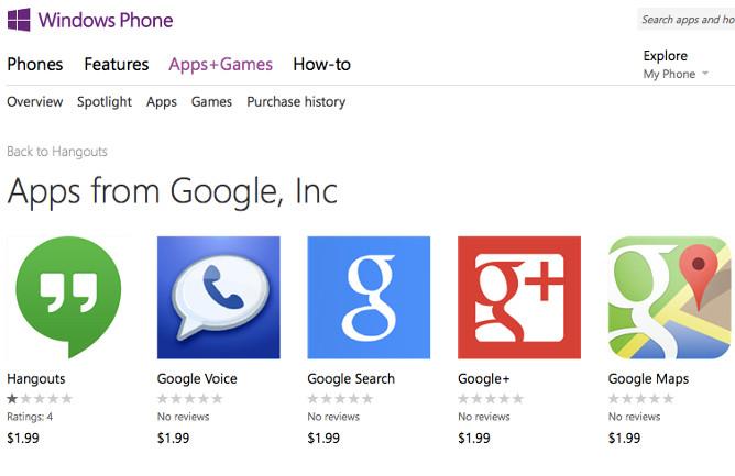 fake google apps windows phone store fakegoogleapps
