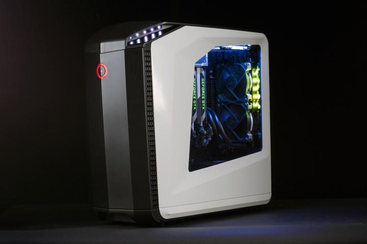 Origin Genesis gaming desktop review front side case lights