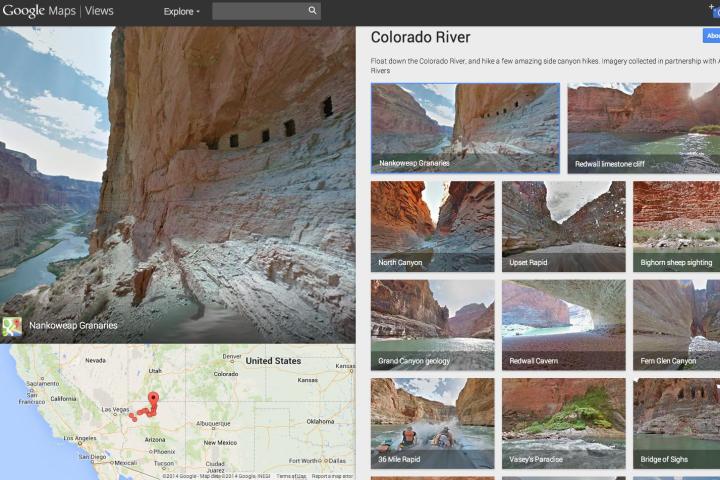 google street view takes rafting trip through grand canyon colorado river
