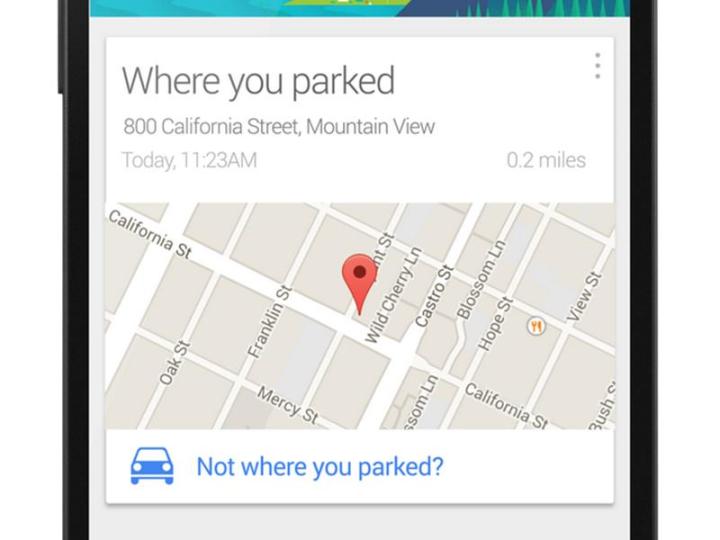 google now soon reminding parked parking