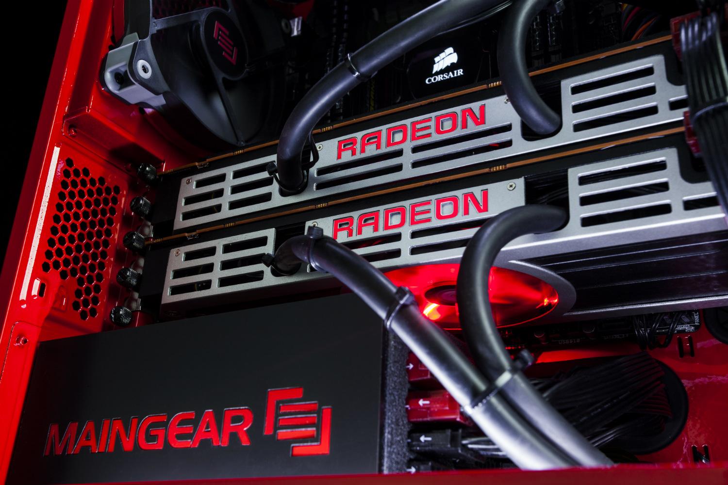 maingear offers the amd radeon r9 295x2 with their pcs but theres a hiccup rush close up