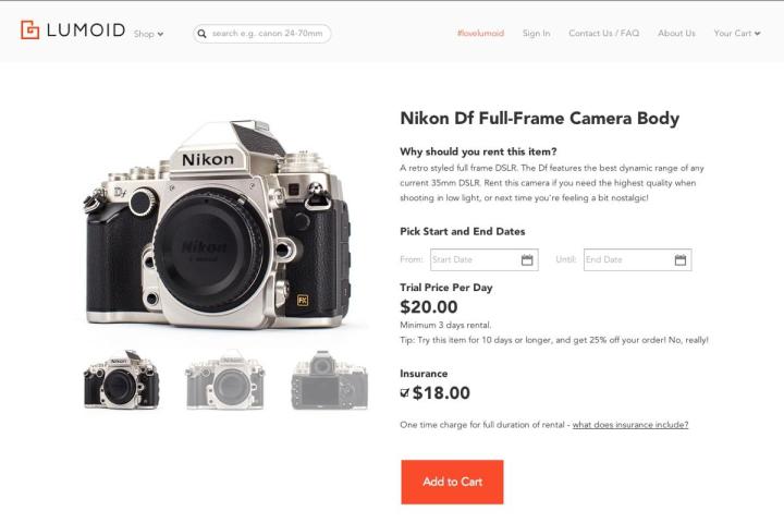 camera rental companies let you try before buy lumoid nikon df