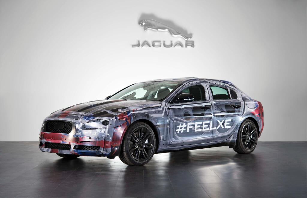 2016 Jaguar XE prototype with transparent bodywork