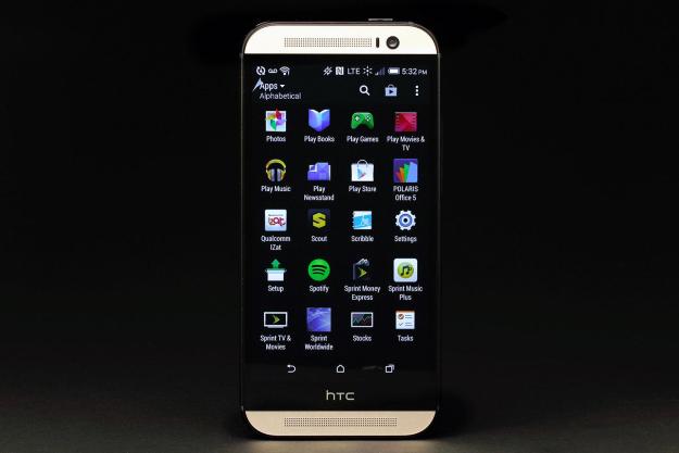 HTC One M8 Harman Kardon edition front apps