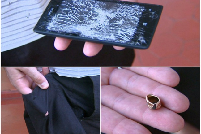nokia lumia 520 incoming bullet saves police officer destroyed
