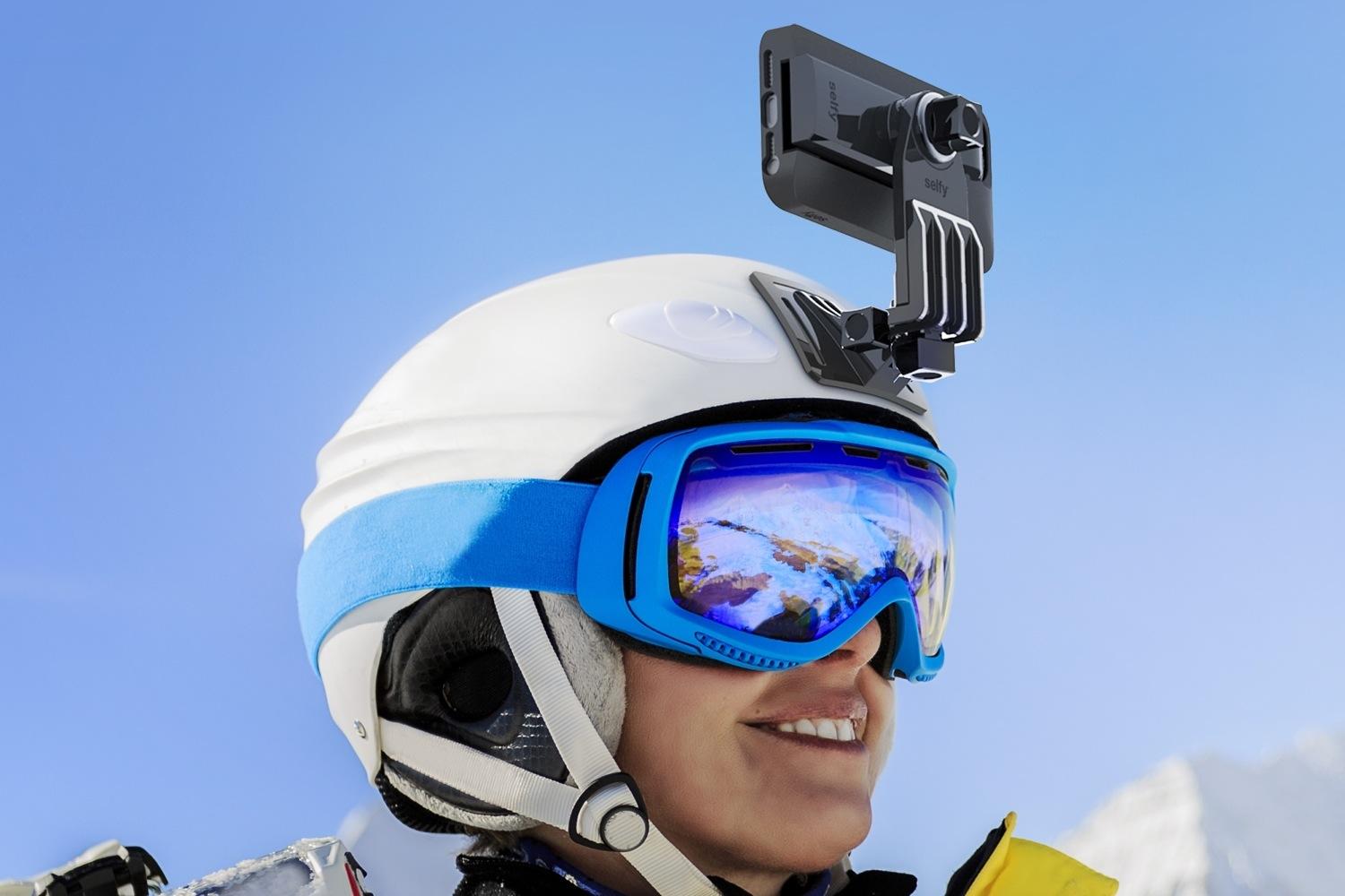iluv smartphone case with built in remote shutter designed for the selfie obsessed selfy helmet