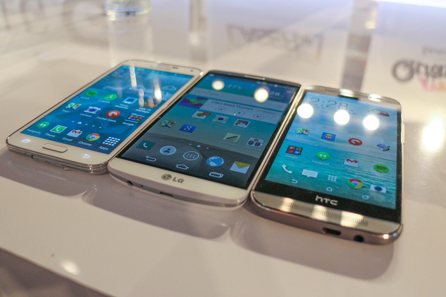 LG G3 vs. Galaxy S5 vs. HTC One M8
