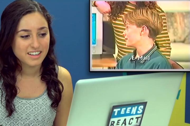 teens react introductory video internet 1990s