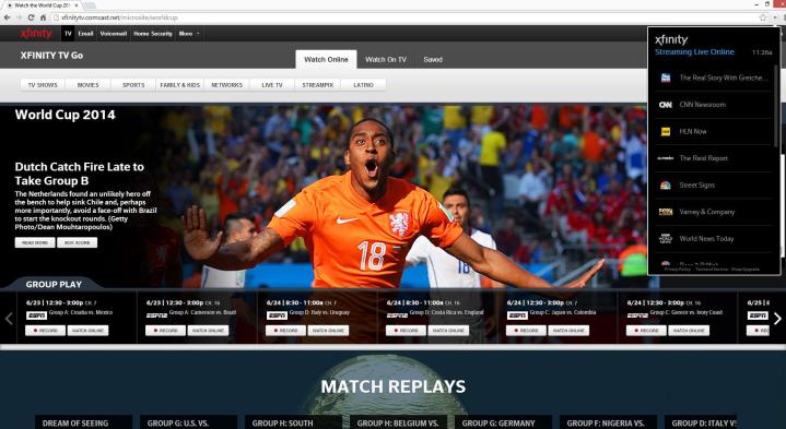 comcast just made watching the world cup a little bit easier xfinity go chrome extension