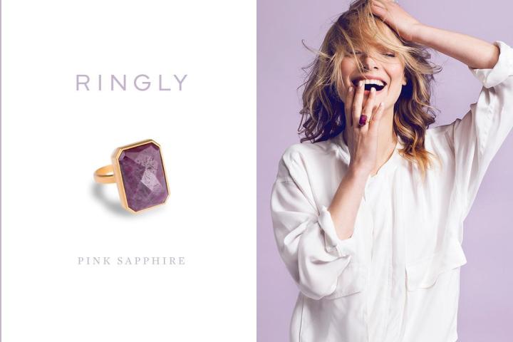 ringly brings tech buzz connected jewelry pink sapphire