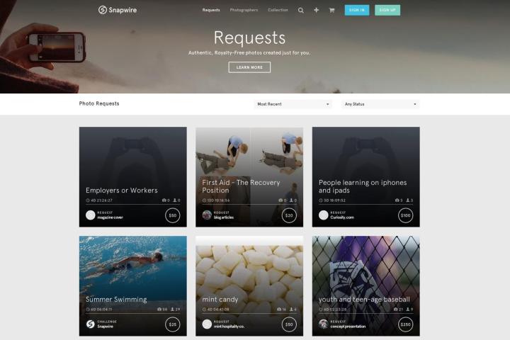 snapwire revolutionizes stock photo agency requests screenshot