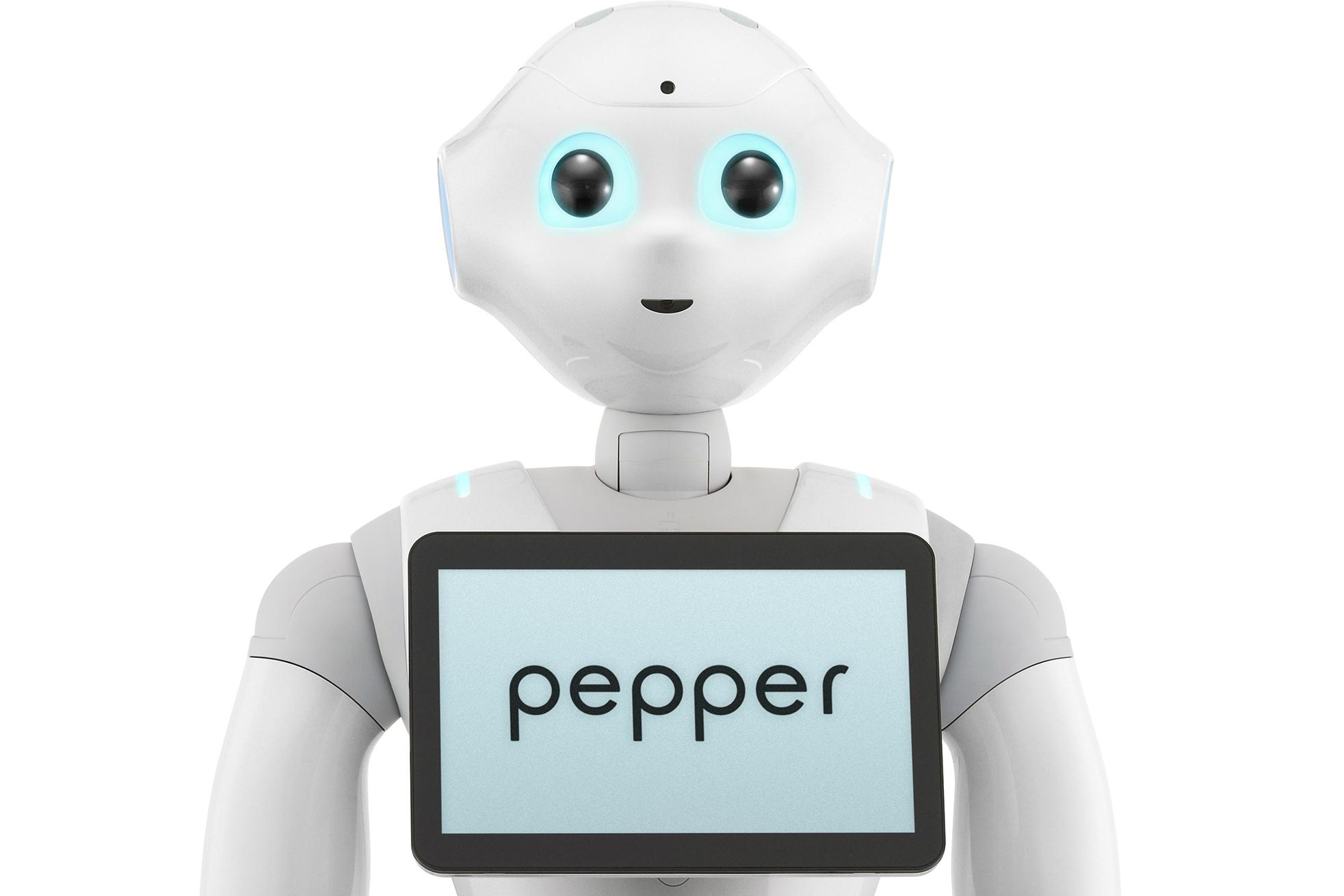 pepper working in hospital softbank bot