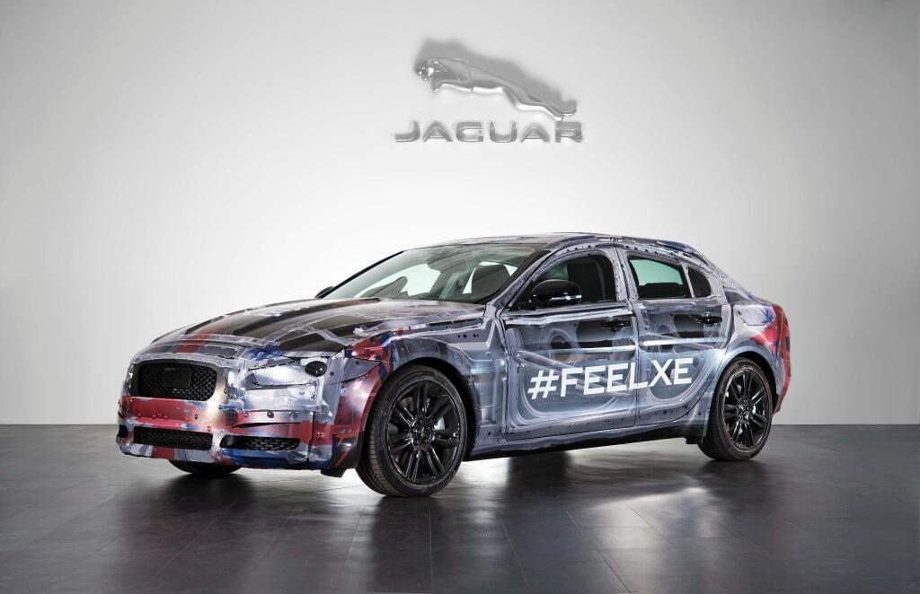 2016 Jaguar XE prototype with transparent bodywork
