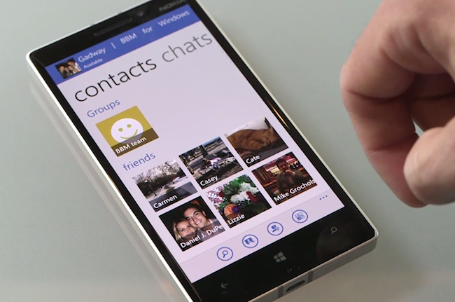 bbm for windows phone debuts tile interface
