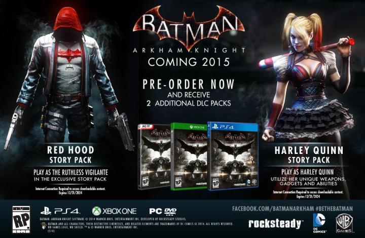 red hood story pack dlc announced batman arkham knight exclusive