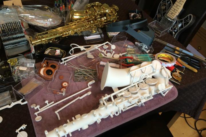 professor designs 3d printed alto saxophone 3dprint sax assembly