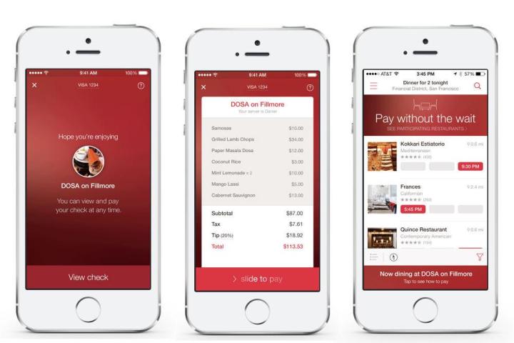 opentable mobile payments nyc restaurants
