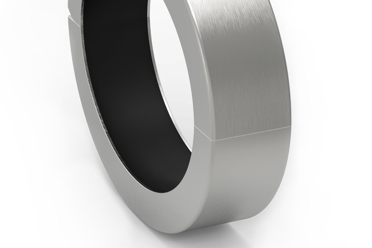 qbracelet wearable battery pack polished silver