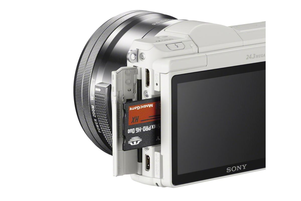 sony alpha 5100 ilce wselp1650 cardslot white