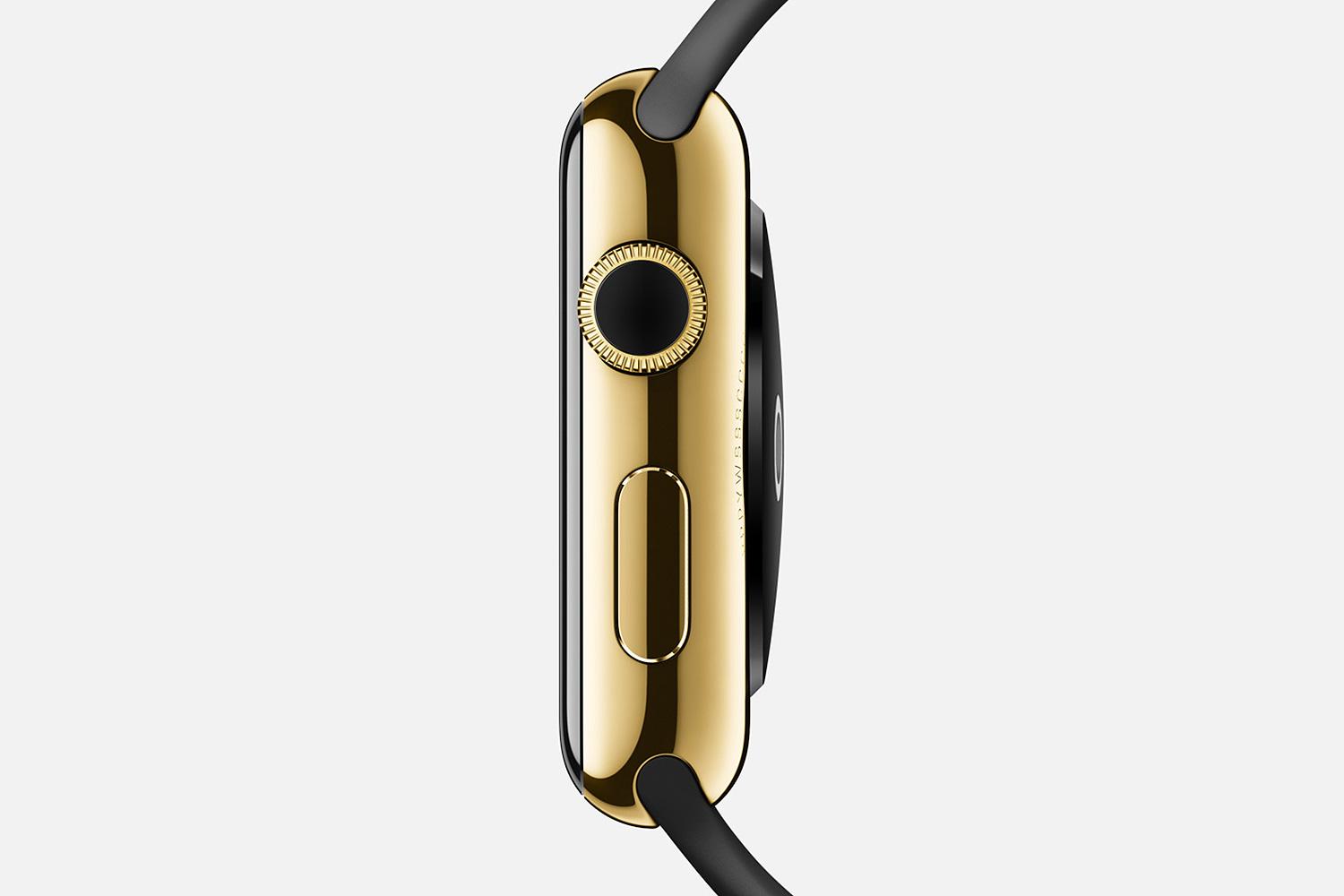 apple watch release news edition yellow gold black crown