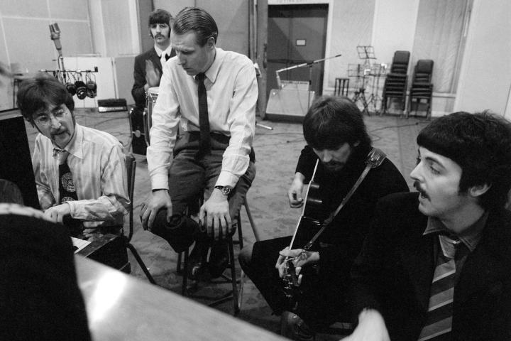 the beatles are huge on spotify in mono  and george martin abbey road studios copy