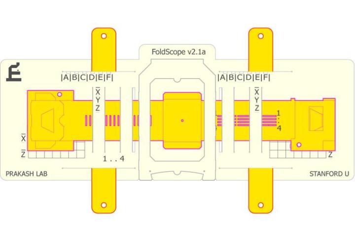 Foldscope foldable microscope paper