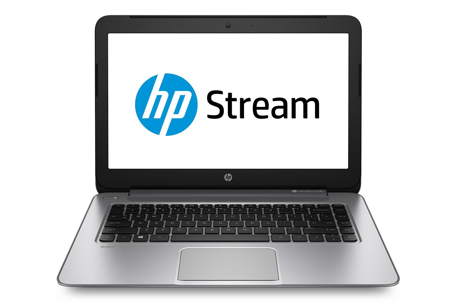 HP Stream silver press image