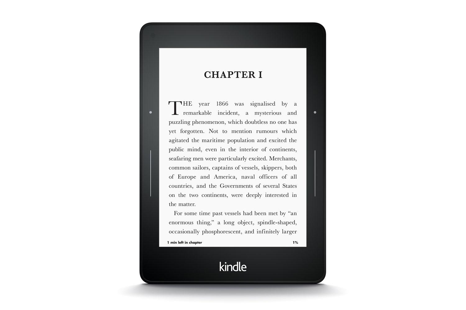 amazon launches high end voyage e reader kindle front press image