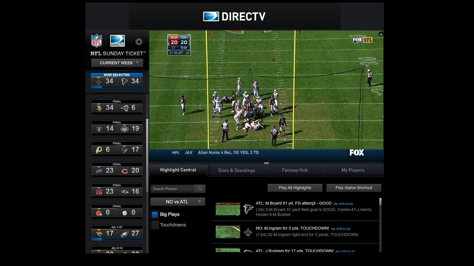 NFL Live Streams Hands on With NFL Sunday Ticket.tv Digital Trends