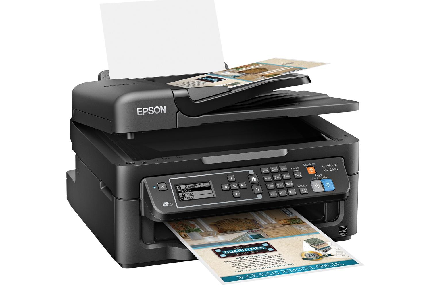 epson lowers price precisioncore inkjet tech new multifunction units workforce wf 2630 right angle
