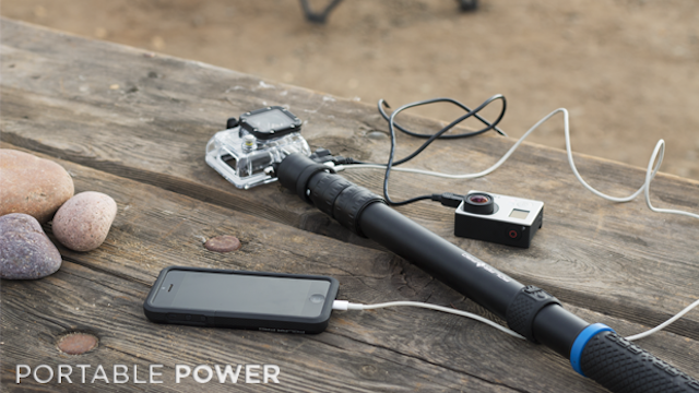 powerpole isnt ordinary gopro stick features battery power action cam 1
