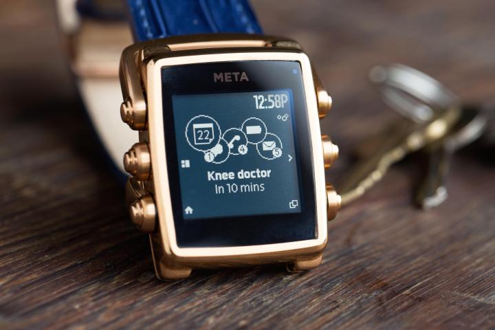 meta m1 smartwatches start shipping rose gold table