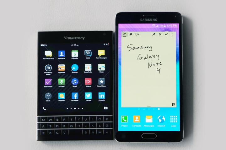 blackberry partners with samsung for stronger android security passport vs galaxy note 4 1