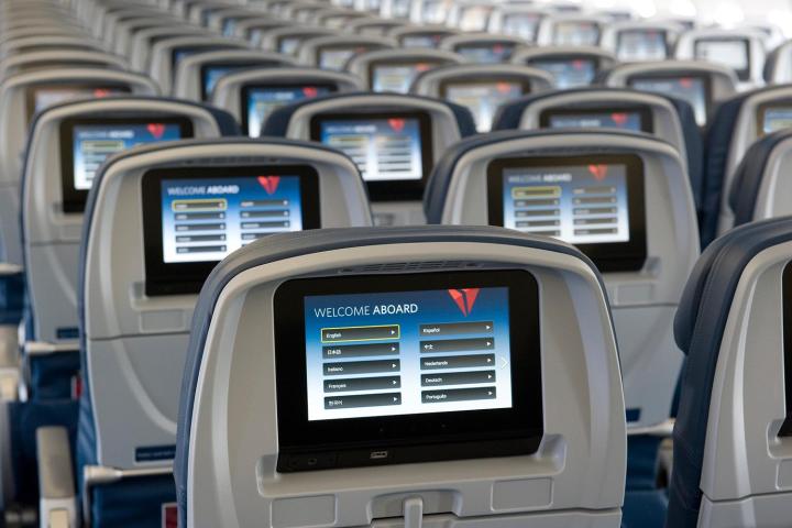 Delta Airlines seatback entertainment