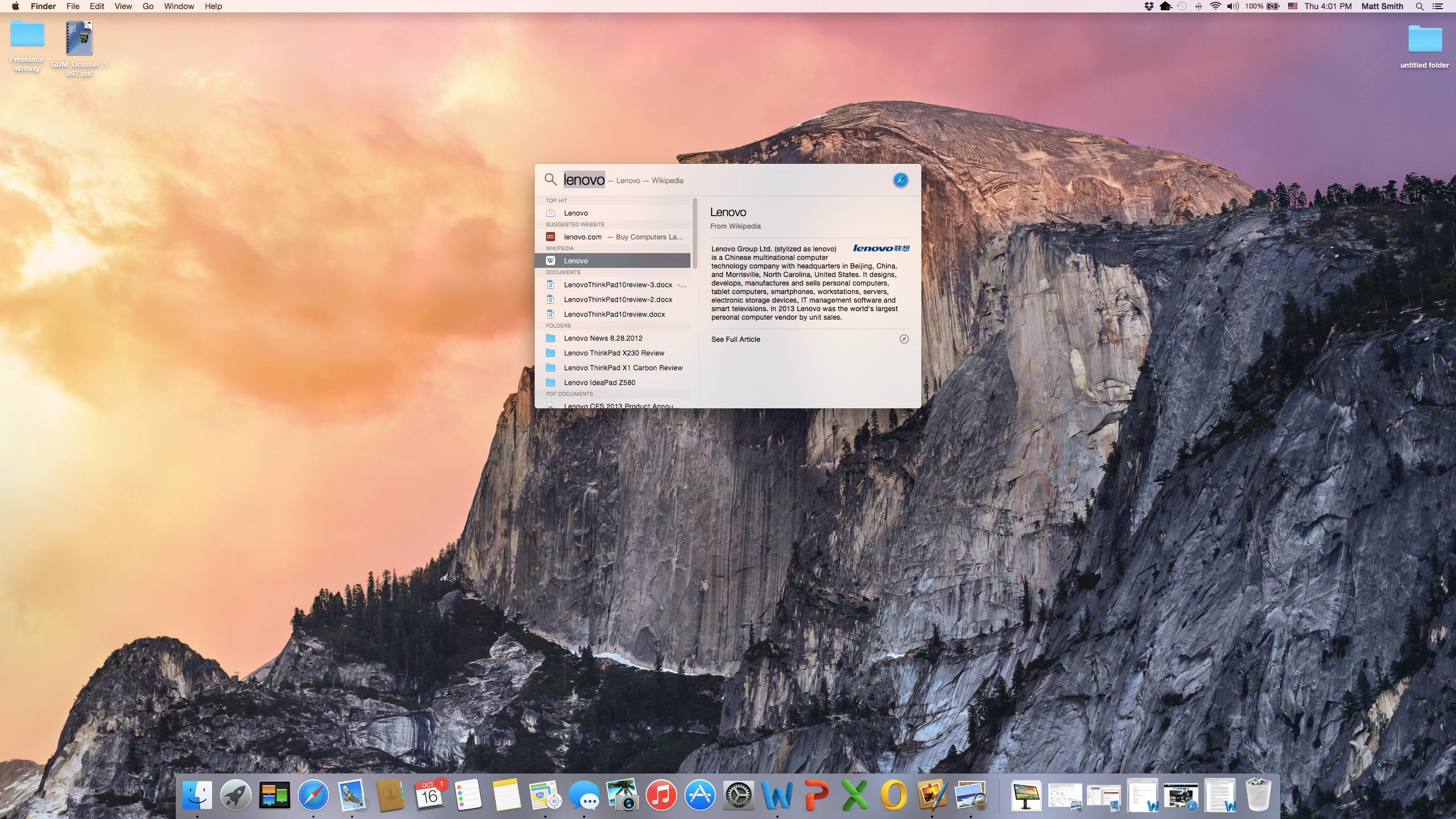 OS X Yosemite Spotlight 3