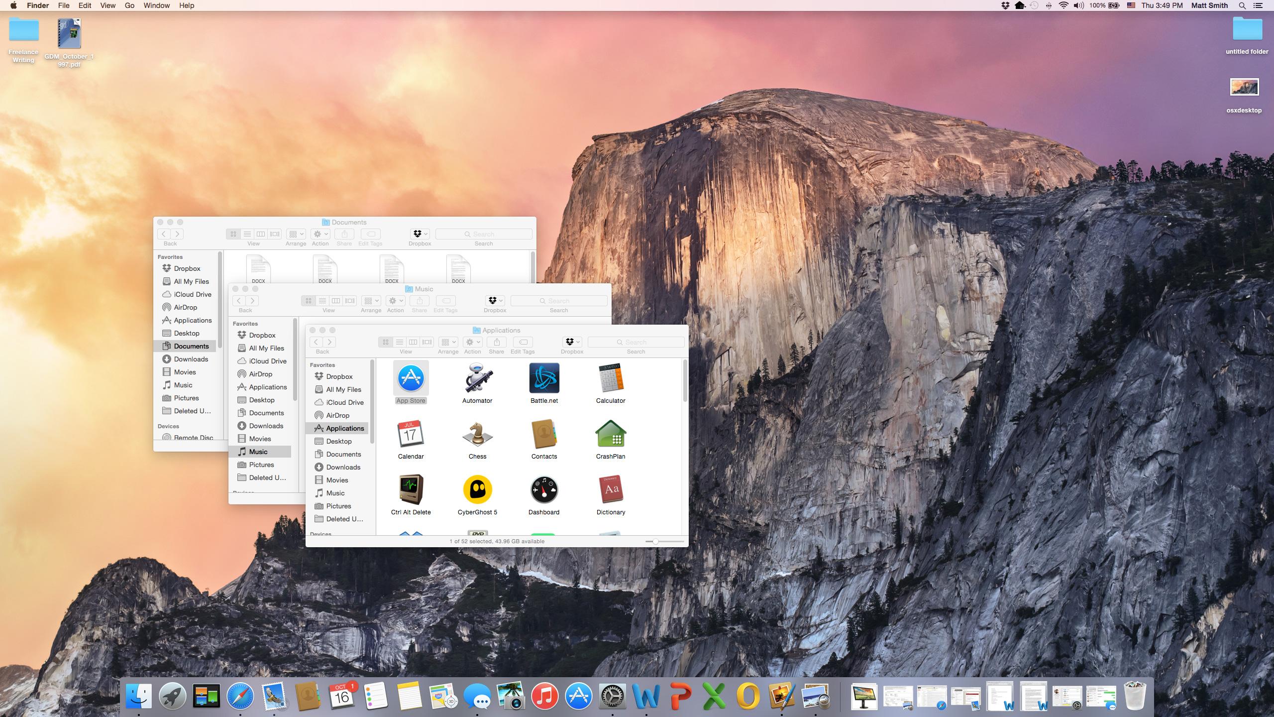 OS X Yosemite finder