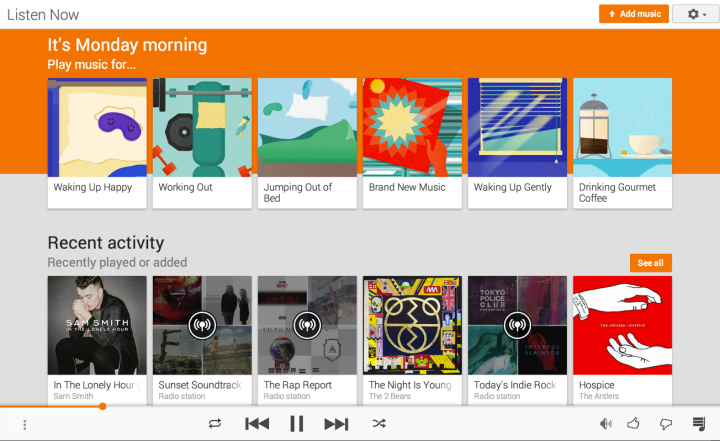google play music integrates songza  new recommendations web