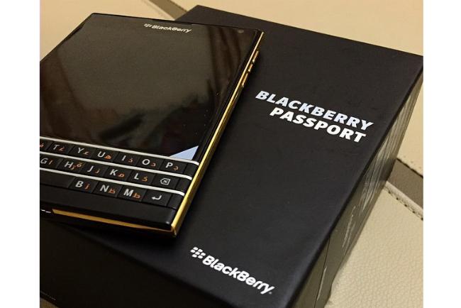 gold version blackberrys passport way blackberry