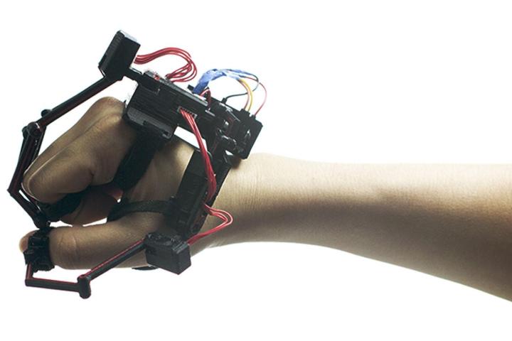 dexmo exoskeleton glove lets feel virtual objects hand