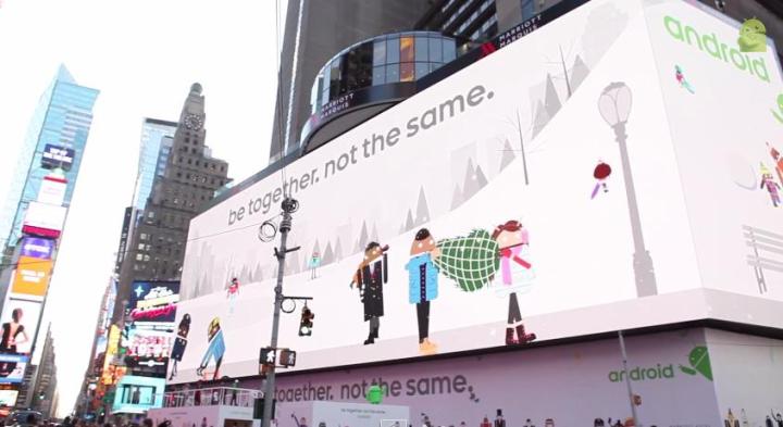 google androidifiy times square android billboard