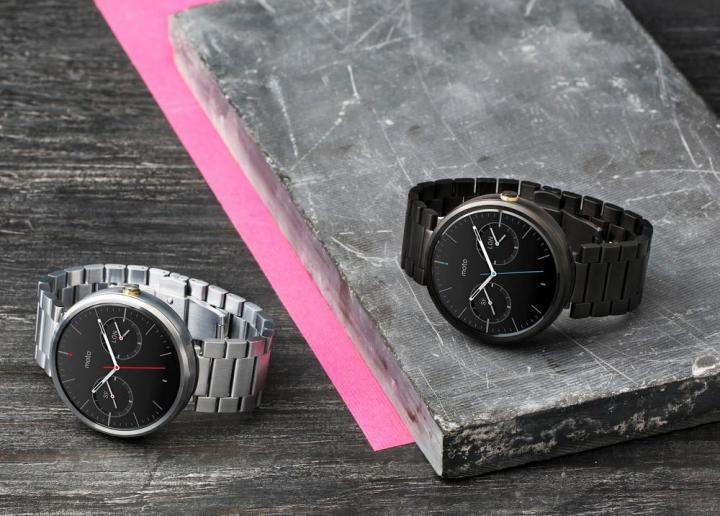 moto 360 new bands watch faces metal