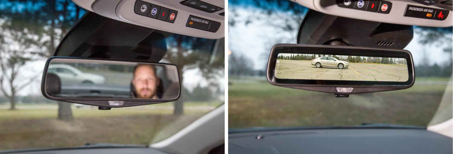 Cadillac rearview mirror with streaming video