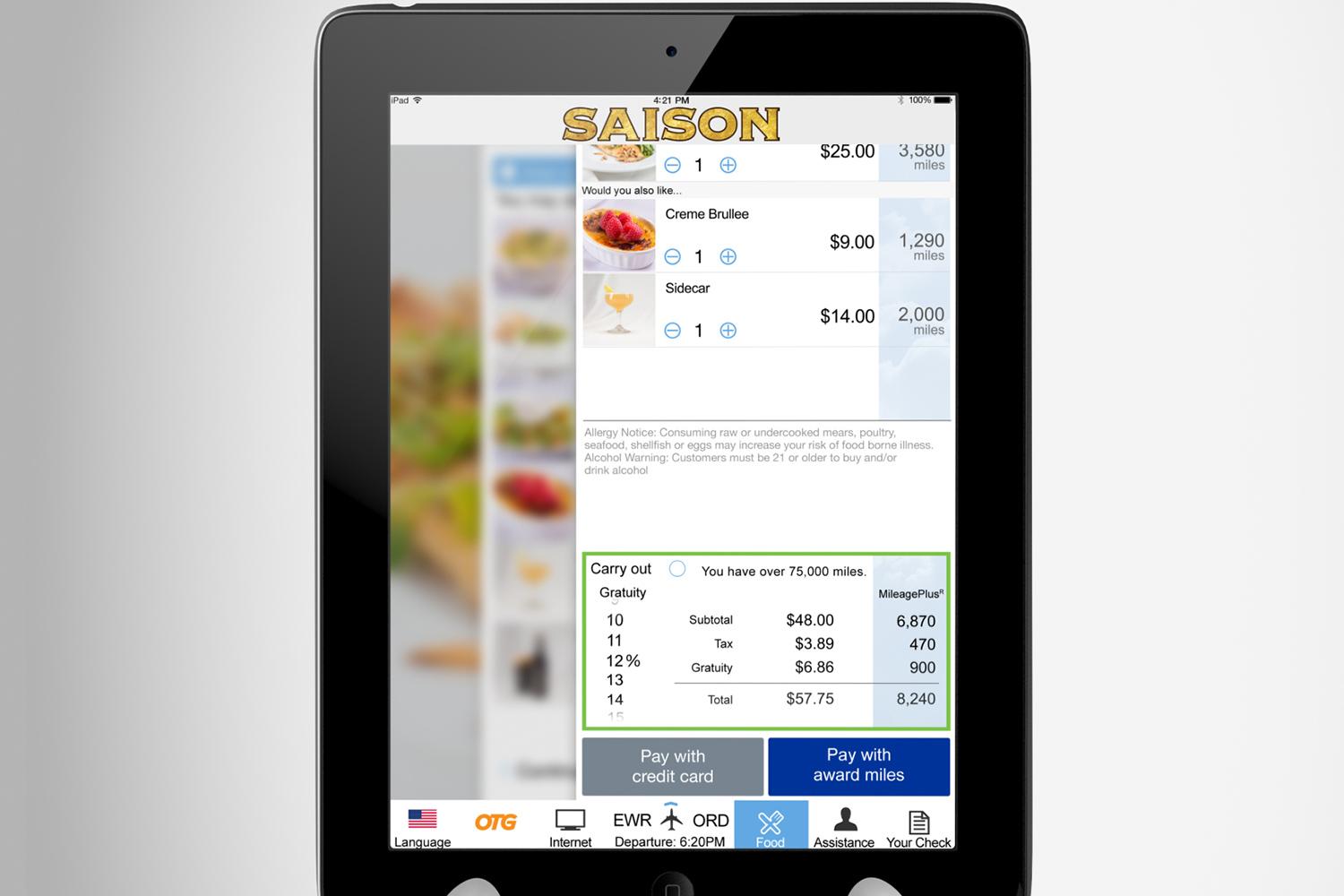 ipads are replacing waiters in airport restaurants pay by miles 03