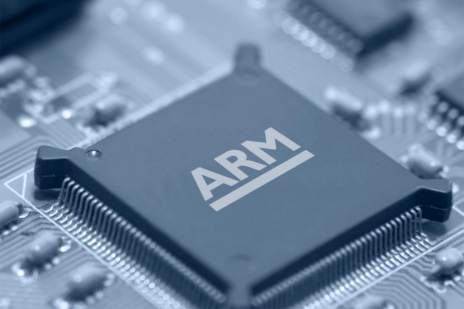 A chip designed by semiconductor company ARM.