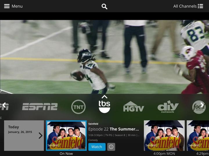 what channel is the super bowl on on sling tv