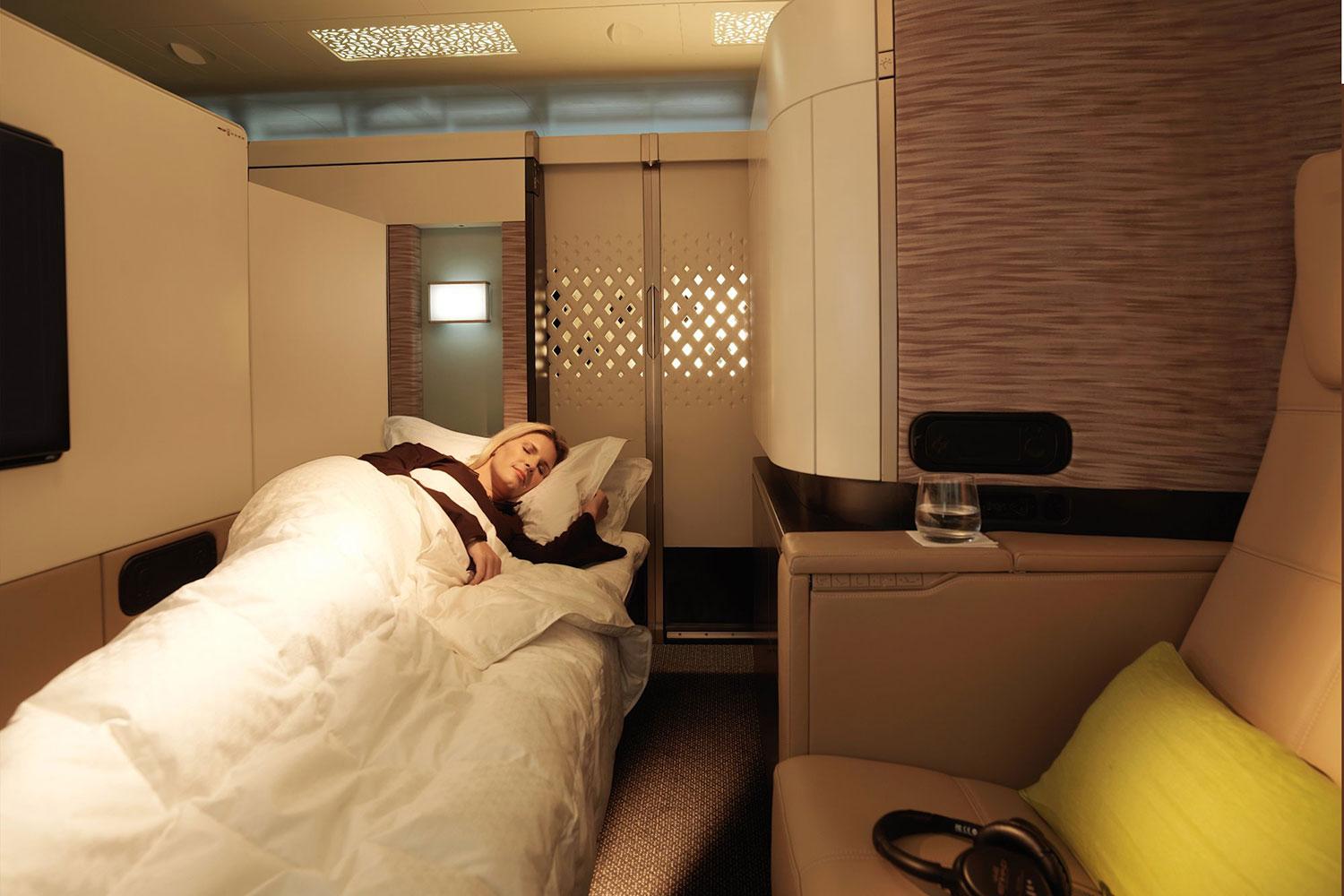best first class airlines seats etihad airways apartment bed a380